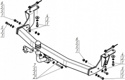 Фаркоп с унив. электрикой Smart для Changan CS95 2023- Motodor.97207-A