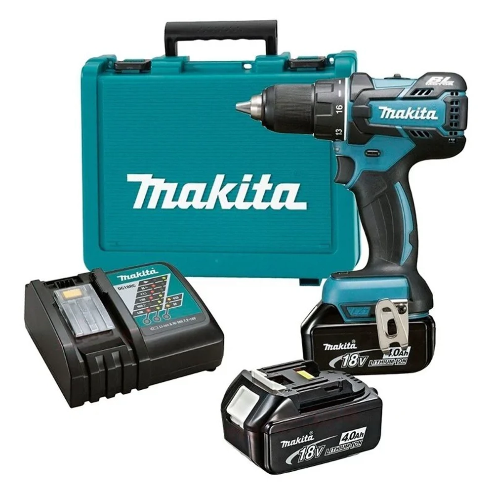 Makita DDF480RME аккумуляторная дрель-шуруповерт (2 x 4 Ач, ЗУ)