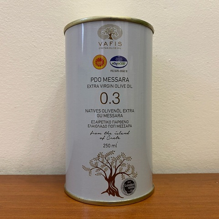 Оливковое масло нерафинированное VAFIS 0.3 Extra Virgin от NIKITAKIS в жести 0.25 л, Греция
