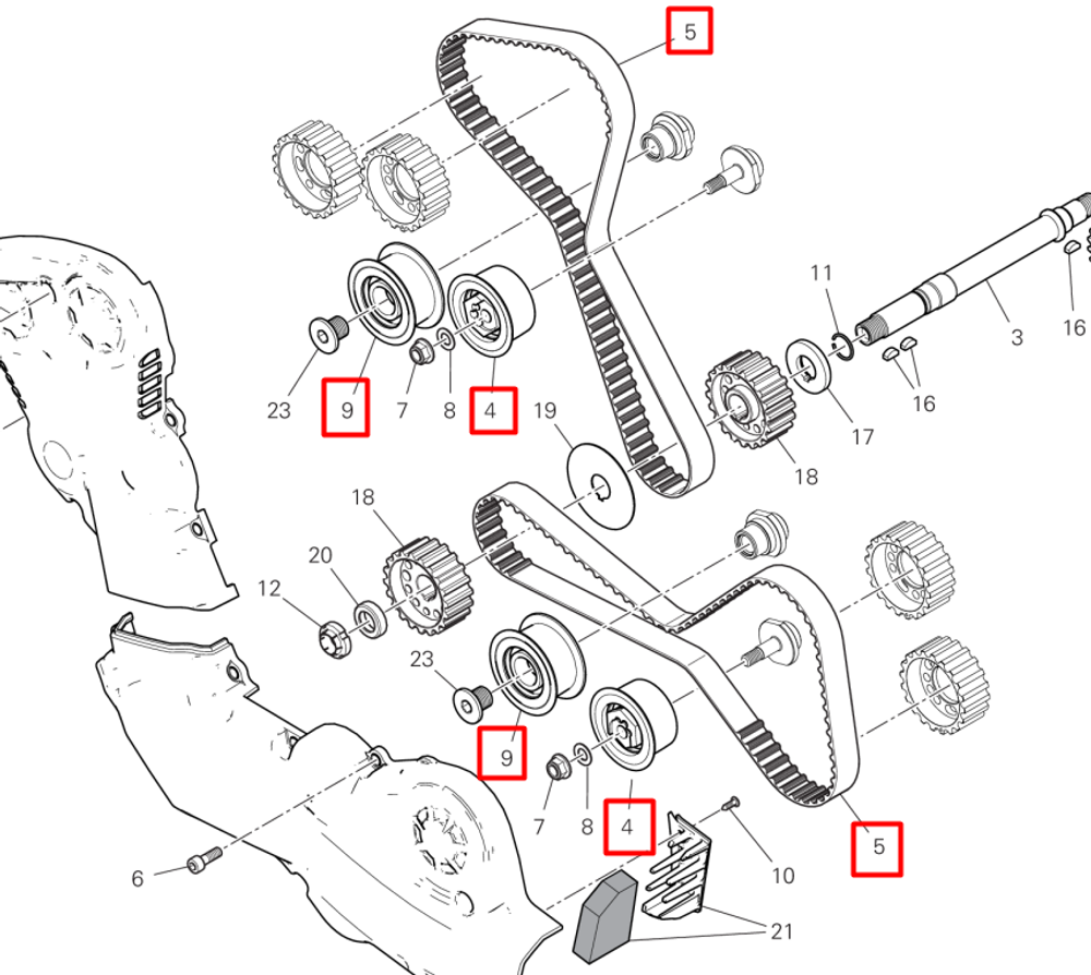 73740251B-45120241A-45120122A TIMING BELTS/ROLLERS SET