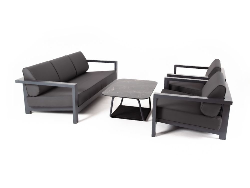 "Гранада" лаунж-зона из алюминия со столиком из HPL