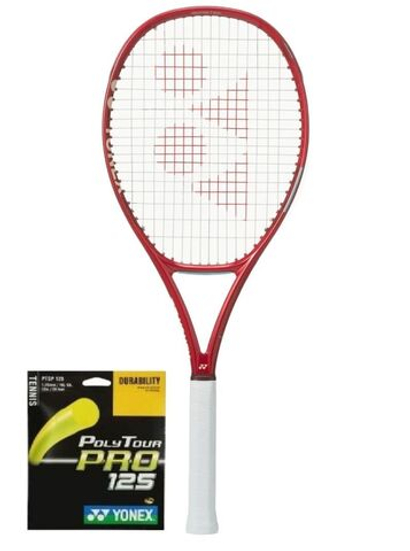 Теннисная ракетка Yonex Vcore 100L Ruby Red (280g) + струны