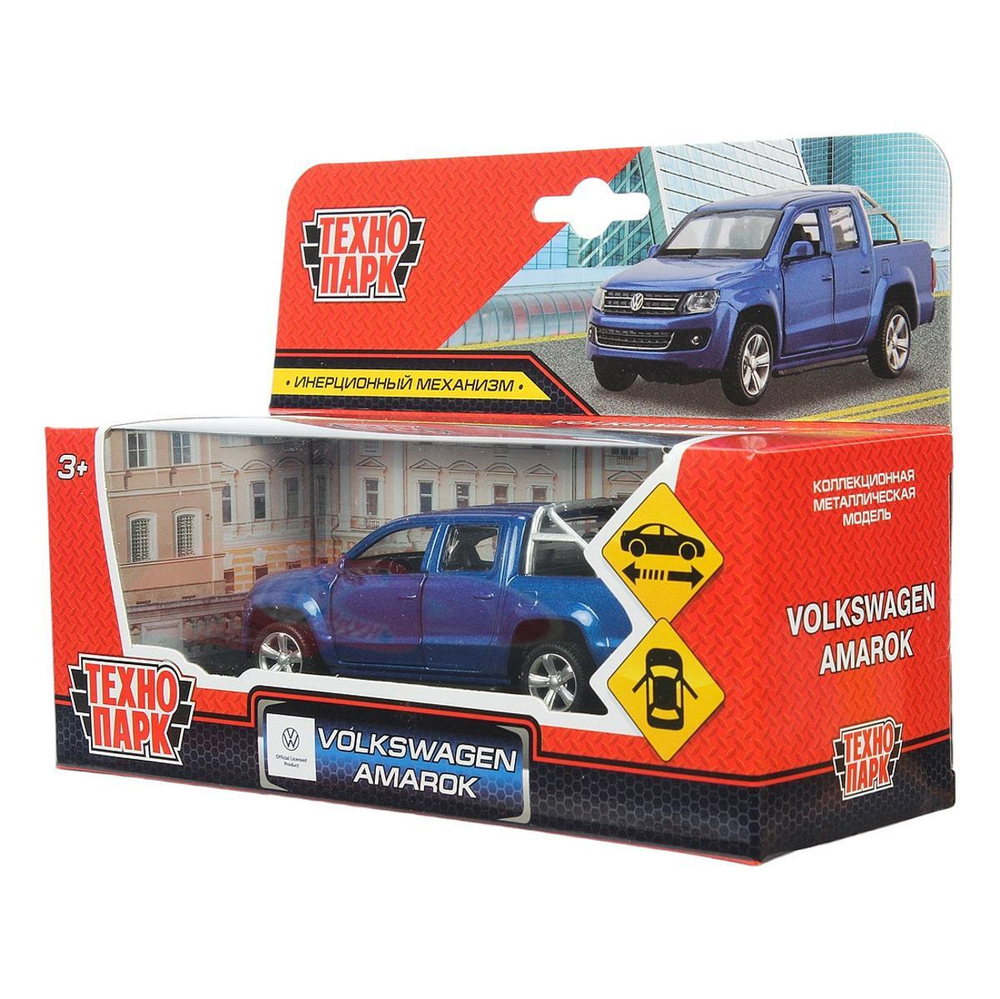 Модель ин. мет. 1:43 "Volkswagen Amarok" откр. двери, в коробка 67336 (96) (Технопарк)