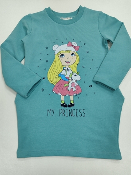 Туника с рисунком девочки и с надписью My princess