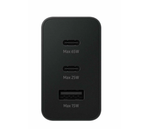 Быстрое зарядное устройство для смартфонов Iphone и Android на 3 порта 65w, черный