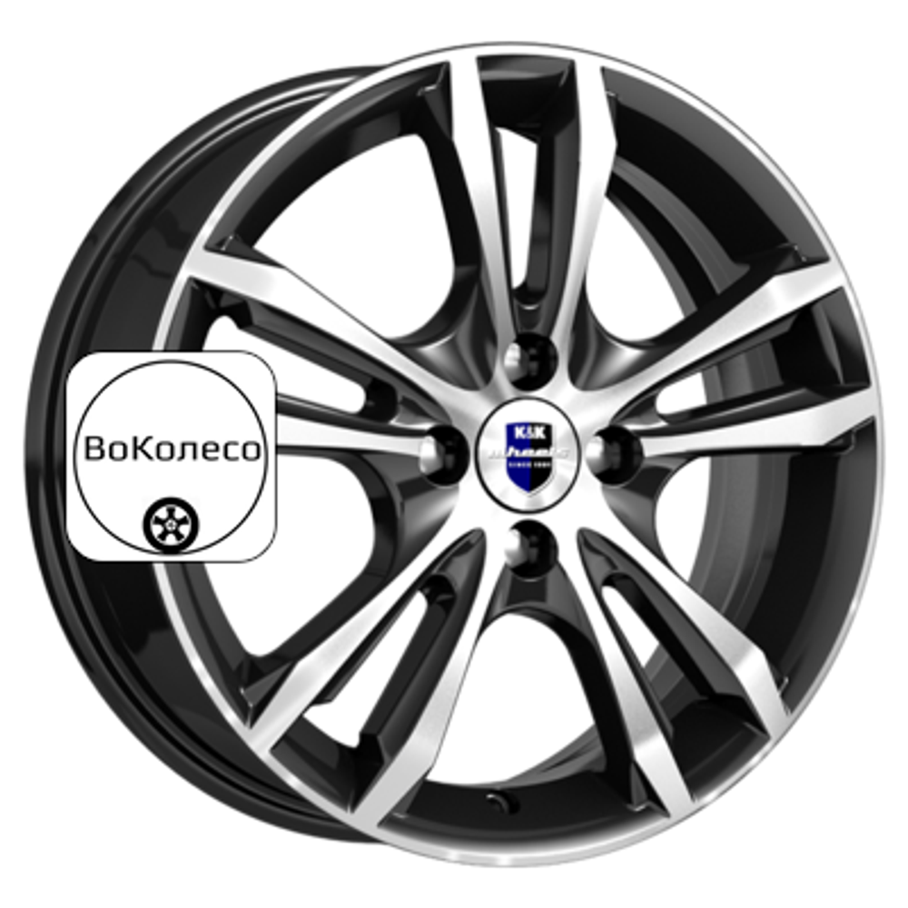 6x16/5x112 ET48 D57,1 Samara-оригинал (КС866) Алмаз черный SK K&K