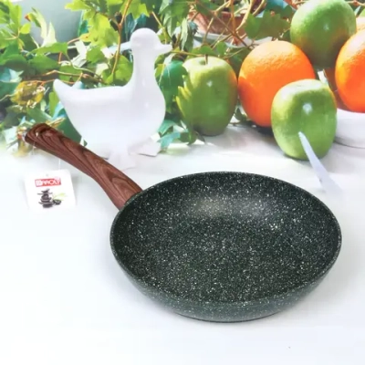 Сковорода «BAROLY» GREEN 22см индукционная каменная крошка, бакелитовая ручка