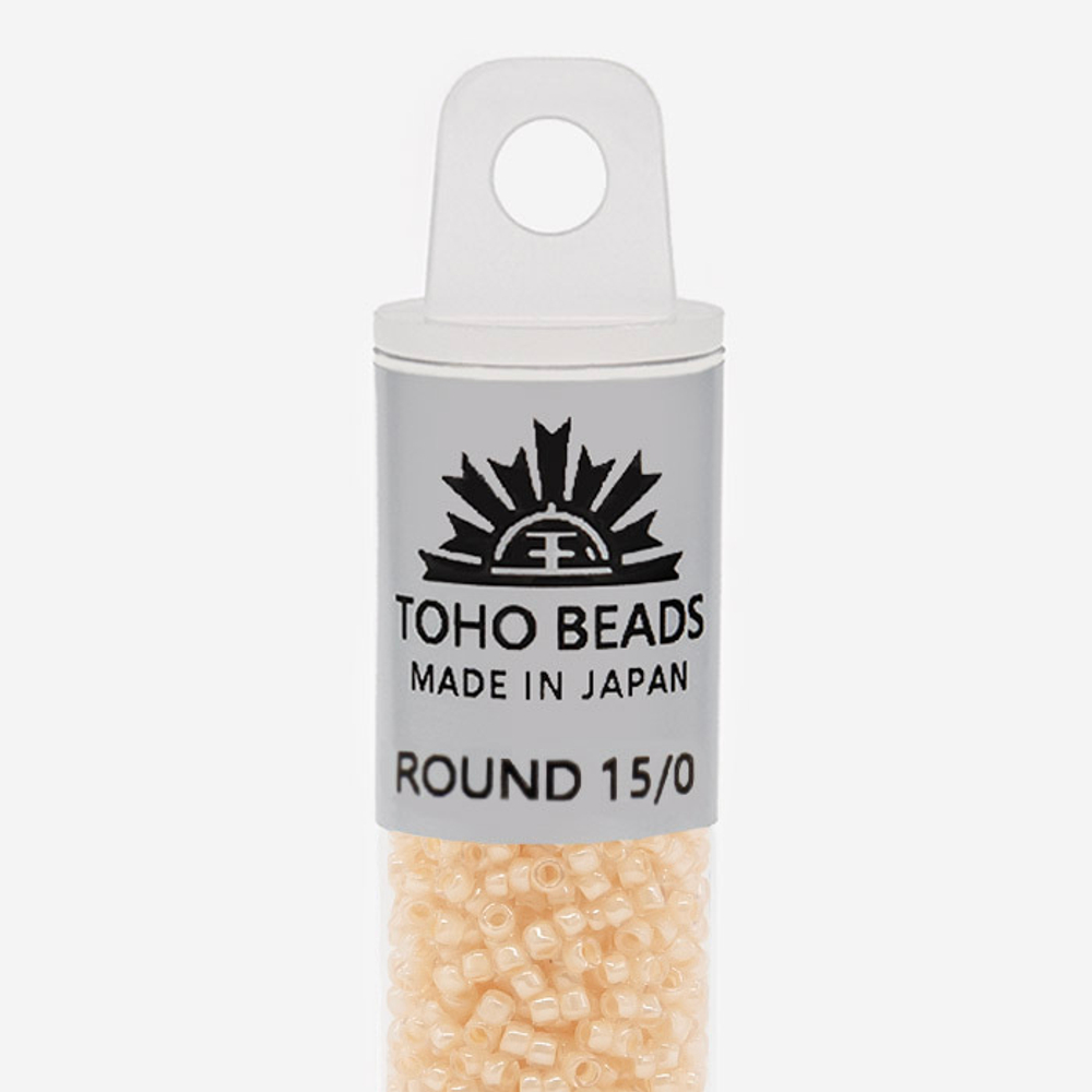 Японский бисер TOHO Round 15/0 (№352), окрашенный изнутри прозрачный