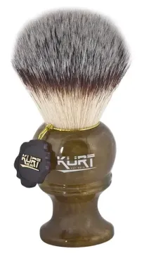 Помазок для бритья KURT синтетический ворс HI-BRUSH,, смола, светло-коричневый мрамор, К_10016S