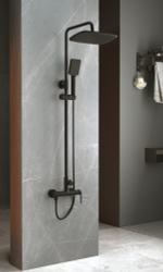 Душевая стойка BelBagno Acqua ACQUA-DOCM-NERO 1 режим, черный матовый