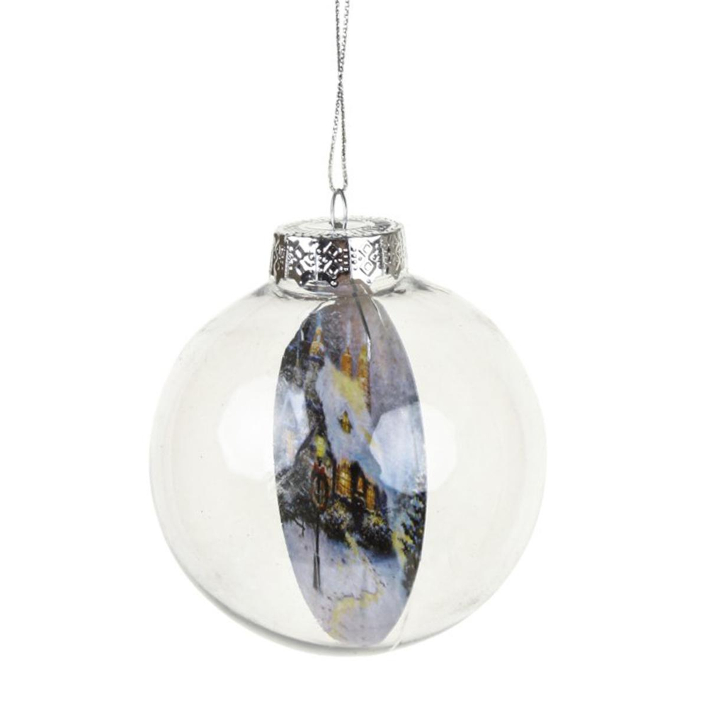 Шар новогодний Зимняя ночь 8см