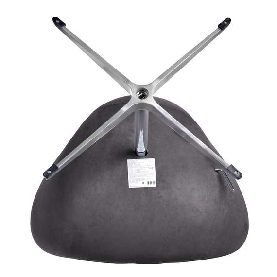 Кресло Swan темно-серая искусственная замша