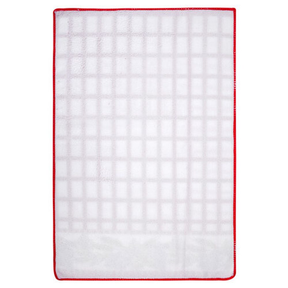 Салфетка из МИКРОФИБРЫ универсальная, 40х60 см, красная клетка, орнамент, 240 г/м2, BOOMHOUSE (БУМХАУС), 700880