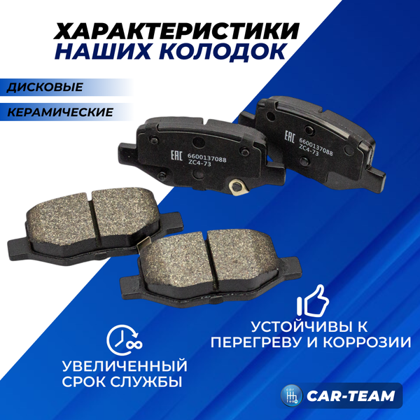 Колодки тормозные задние (керамические) Geely Coolray (арт. ZCP-1085)