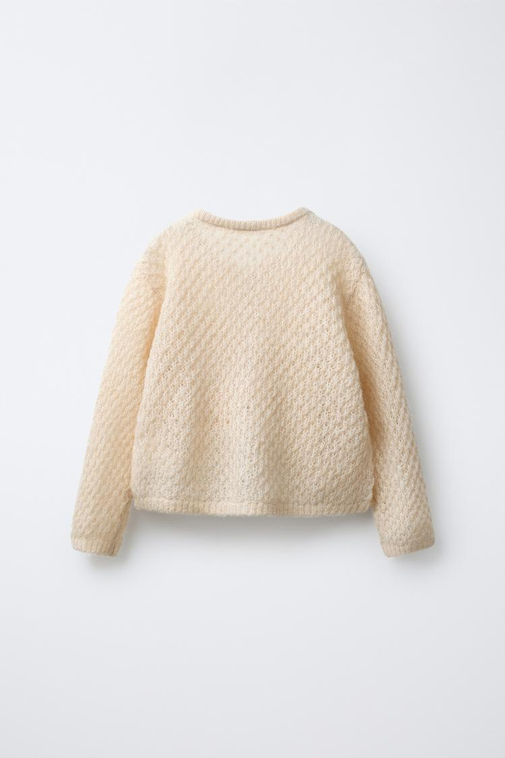 ZARA КАРДИГАН ИЗ ШЕРСТИ И АЛЬПАКИ, ЦВЕТ СЛИВОЧНОГО МАСЛА