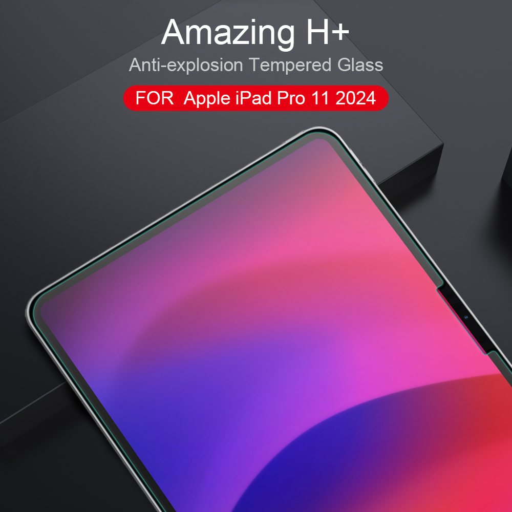 Антибликовое закаленное стекло от Nillkin для планшета Apple iPad Pro 11 с 2024 года, толщина 0,3мм, серия Anti-Explosion Glass Screen Protector