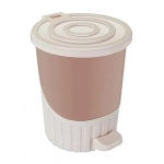 Ведро мусорное с педалью 26 л молочно-белыйшт