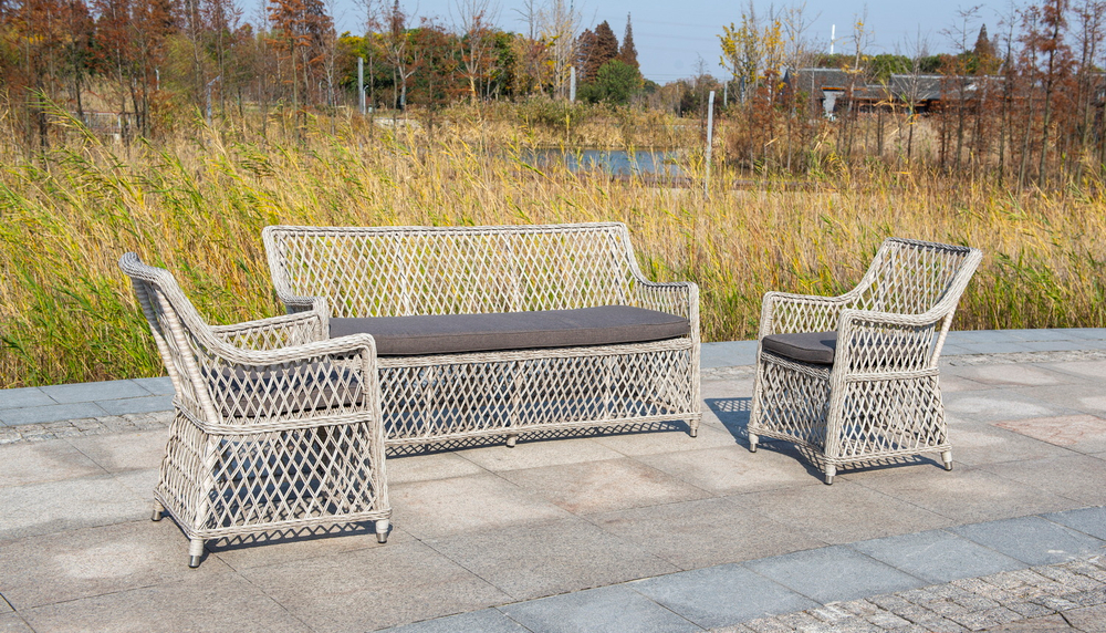 "Латте" плетеное кресло из искусственного ротанга, цвет бежевый