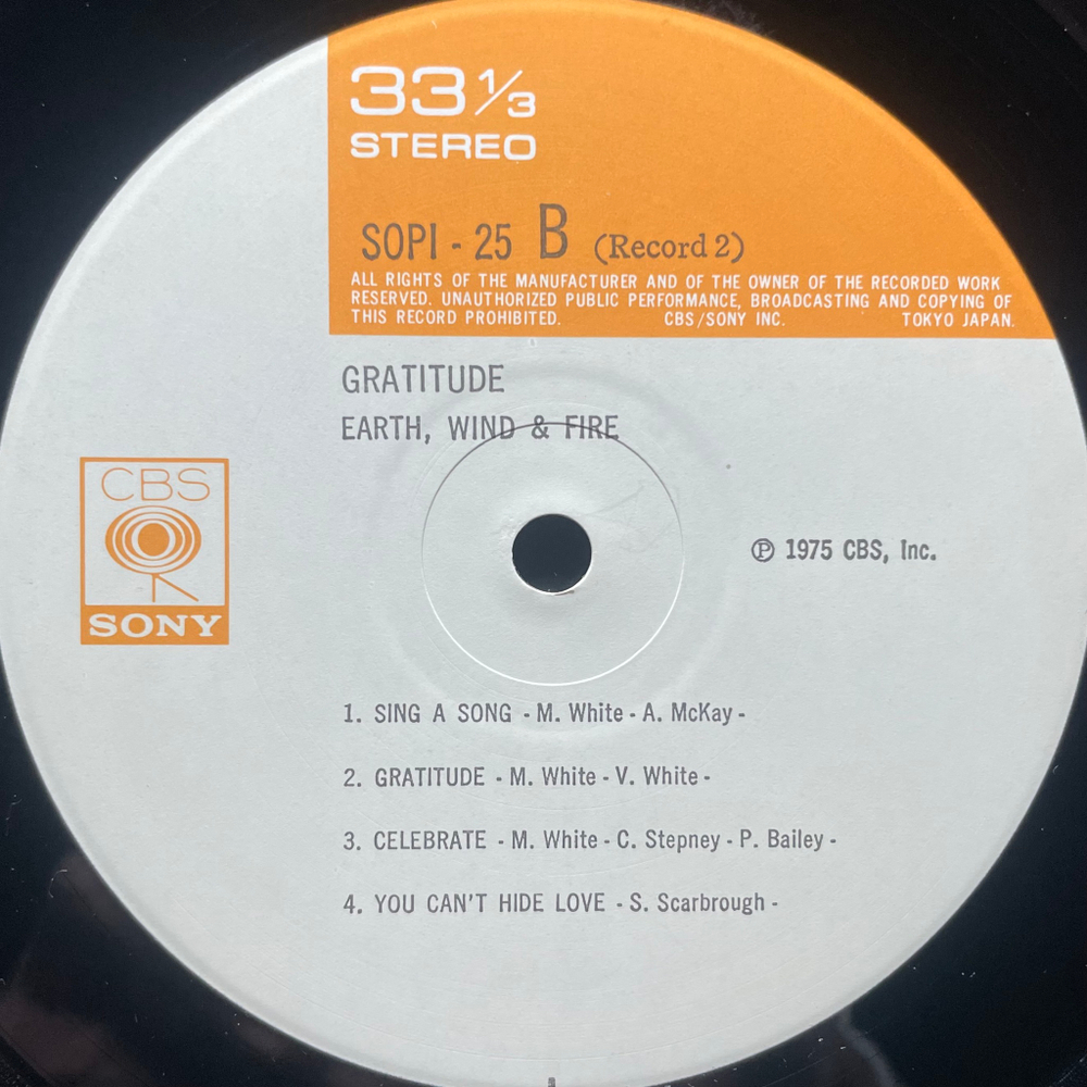 Earth, Wind & Fire - Gratitude 2LP (Япония 1975г.)