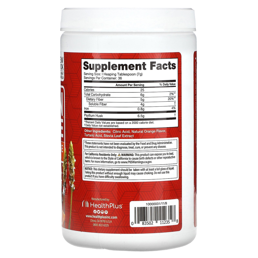 Health Plus, "Чистка кишечника", средство для чистки толстого кишечника, с освежающим апельсиновым вкусом, 9 унций (255 г)