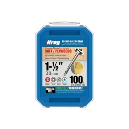 Шурупы с крупным шагом 1-1/2"-100 шт Kreg SML-C150S5-100-INT