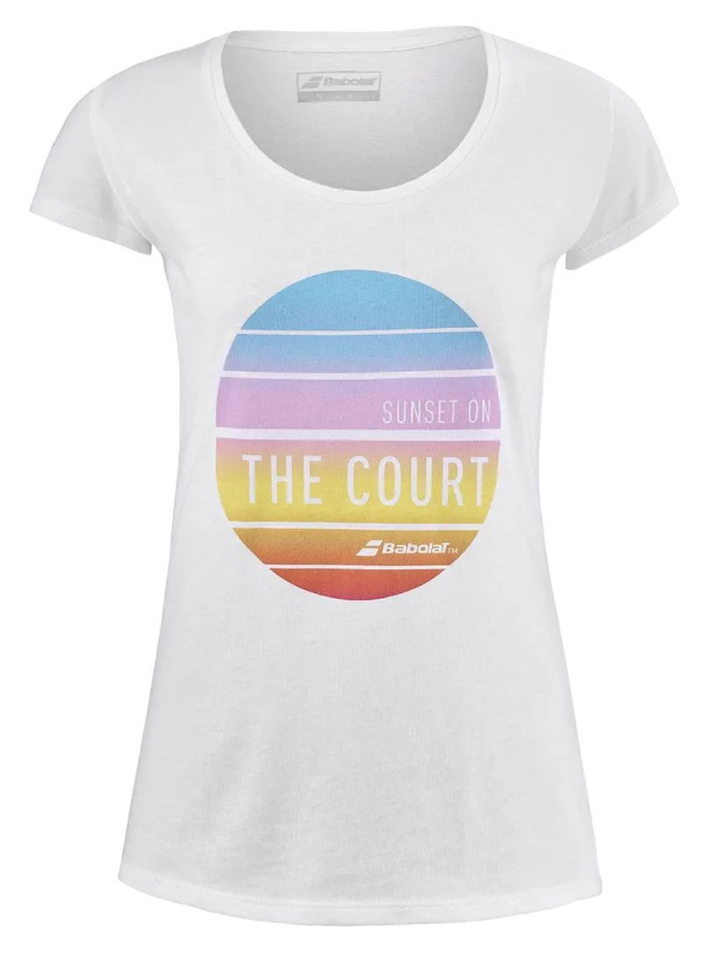 Женская теннисная футболка Babolat Exercise Message Tee W - White