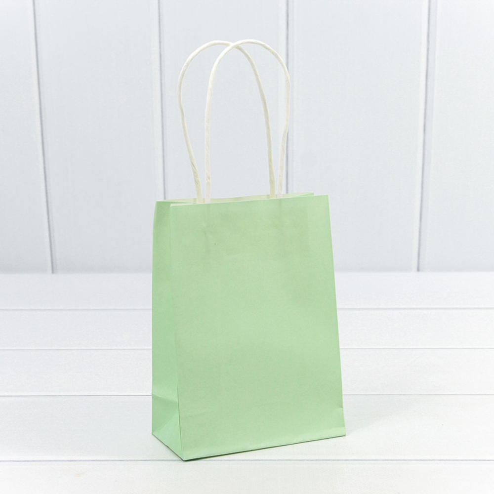 Пакет подарочный 12х15х6см (Зеленый, Крафт)