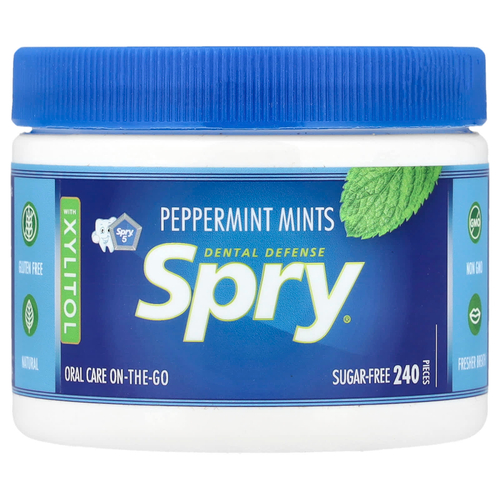 Xlear, Spry®, леденцы с перечной мятой, 240 шт. (144 г)