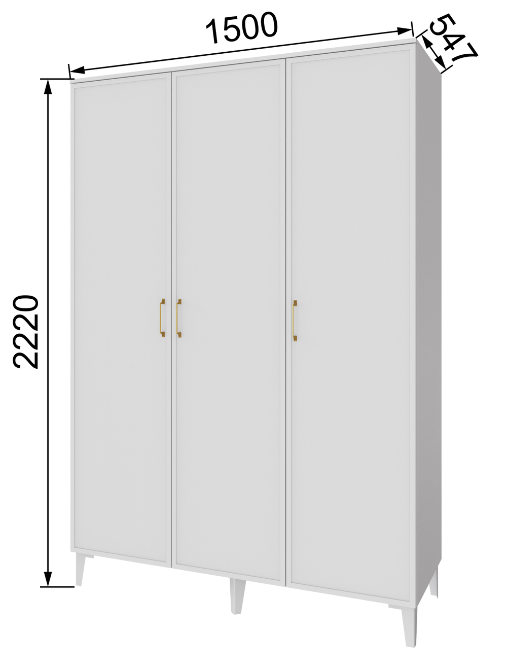 Спальня Толедо Шкаф 3-х ств. ТШ-23