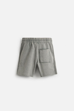 Шорты relaxed fit из ткани с эффектом потертости