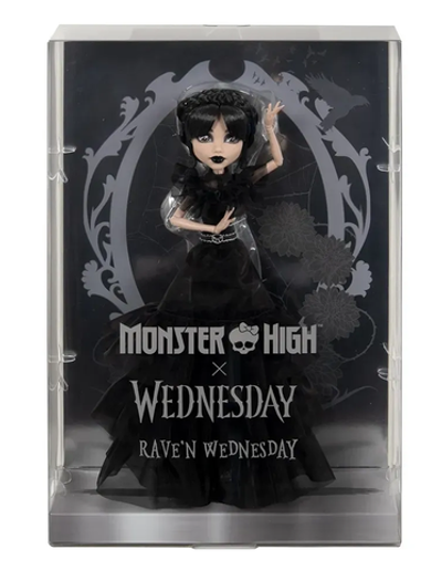 Кукла Монстер Хай Уэнсдей Аддамс Танец ворона HXJ03 | Monster High Rave'N Dance Wednesday | кукла с аксессуарами | 6+