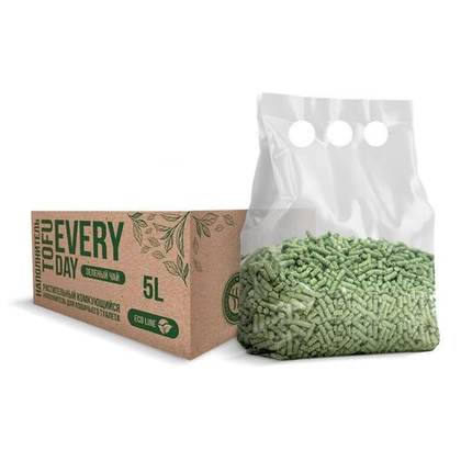 EVERDAY TOFU BOX Наполнитель для кошачьего туалета комкующийся Тофу с ароматом зеленого чая