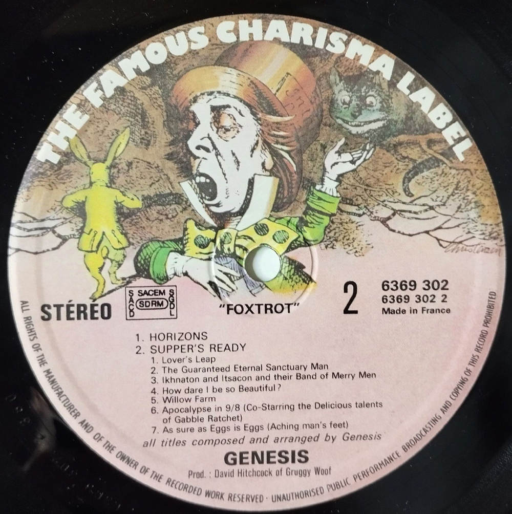 Винтажная виниловая пластинка LP Genesis Foxtrot (France 1972)