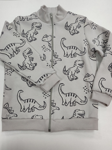 Детская кофта на замке с рисунком Динозаврики