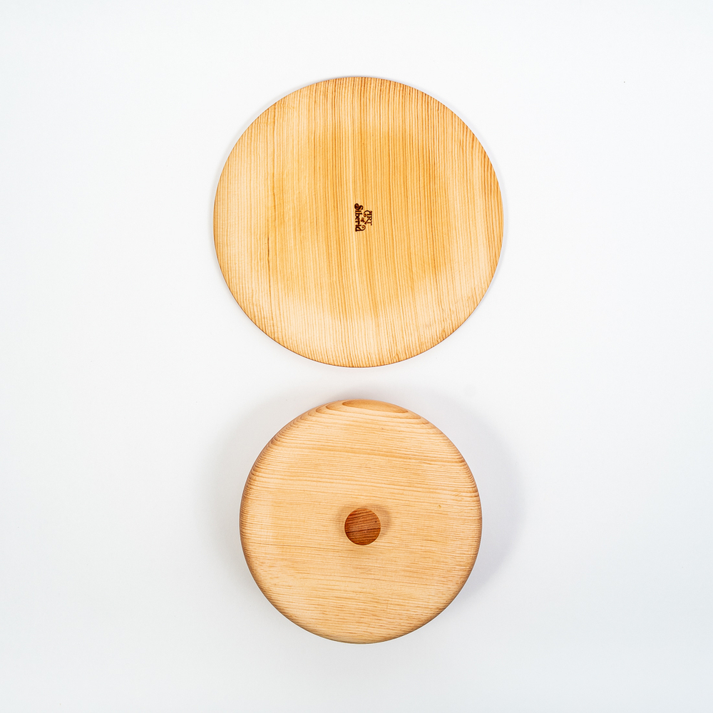 Масленка из дерева Сибирский Кедр для сливочного масла. MS2