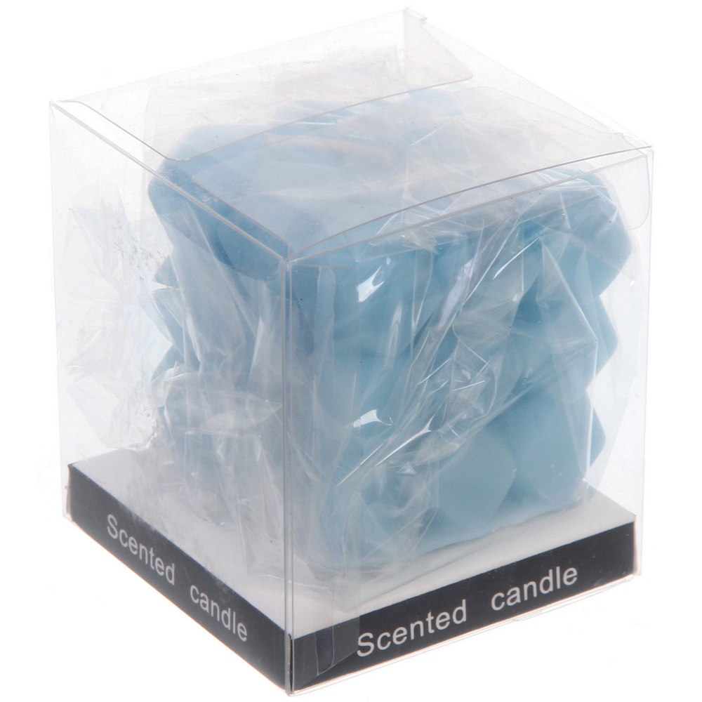 Свеча «Изящный куб» 5*5 , Голубой