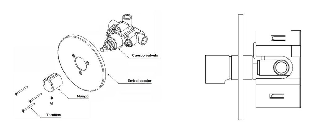 Смеситель для душа с таймером Luxtemp встраиваемый 07662.B