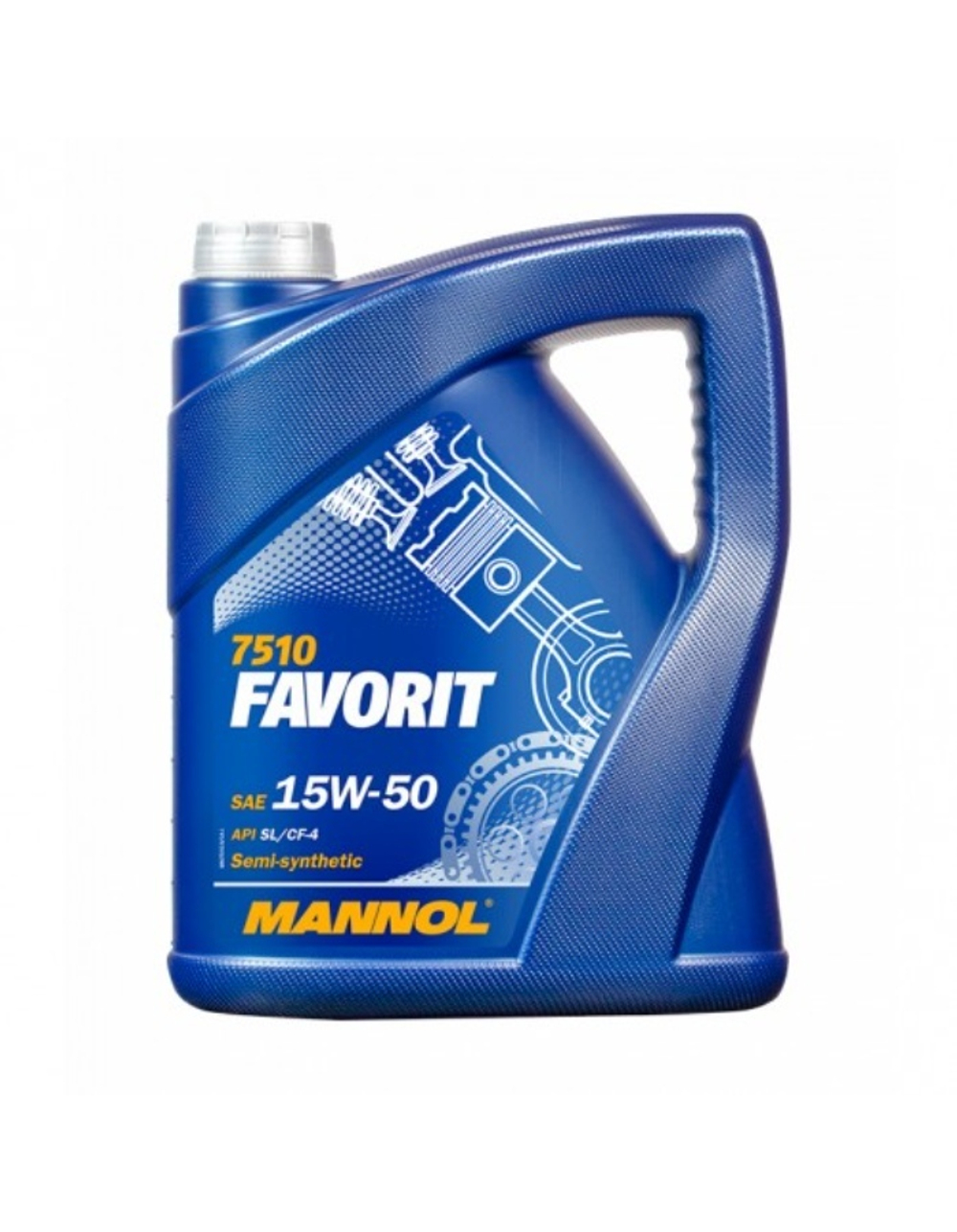 MANNOL 7510 Favorit 15W-50 SL/CF/CF-4 ACEA Масло моторное, 5л