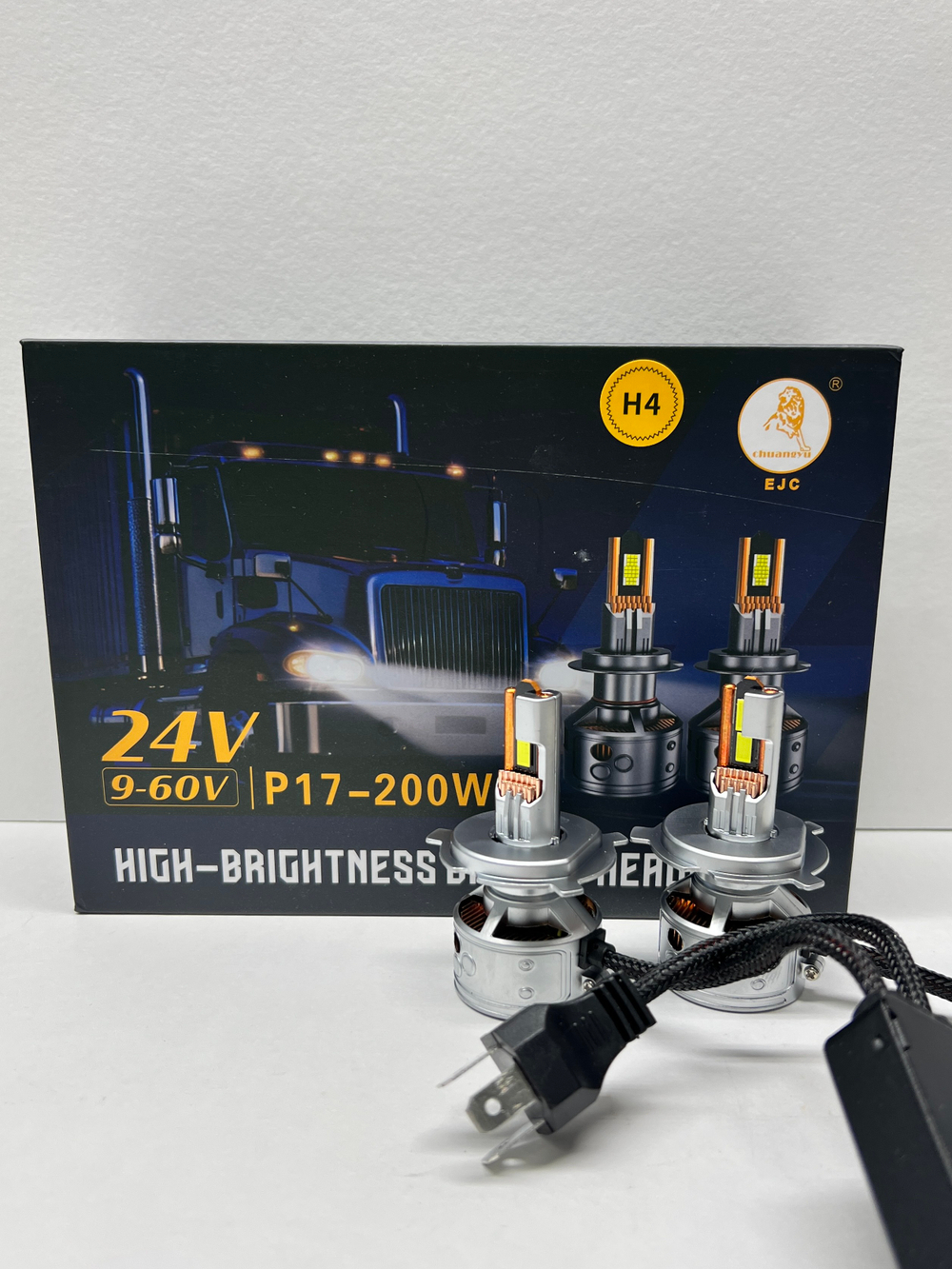 H4 / Автомобильные светодиодные лампы, H4, 200W, 12-60 вольт, LION LED P17, Лев Семнадцать, TG (2 шт. / комплект)