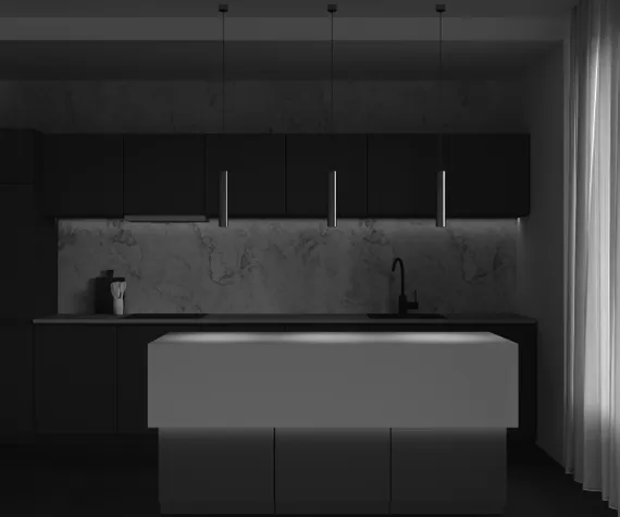 Подвесной светильник Фокус LED / Focus LED 4000К 12Вт Maytoni p072pl-l12w4k-bs