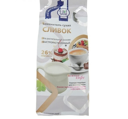 Заменитель сухих сливок Relish, 26% жирности, 400 г