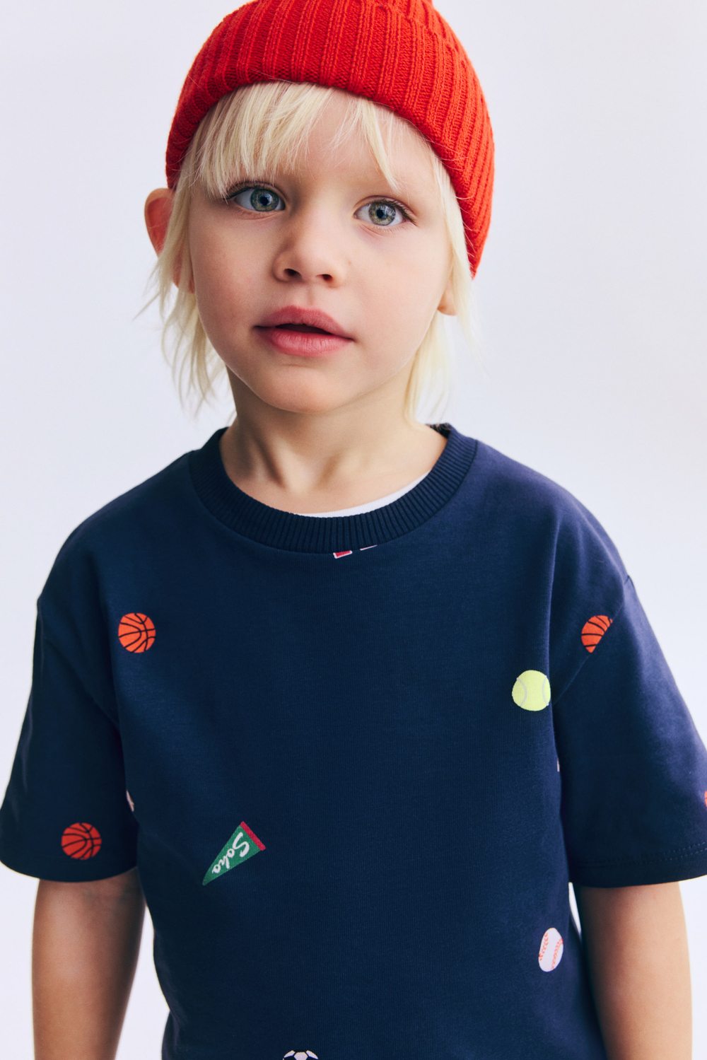 H&M Футболка с принтом, морской синий