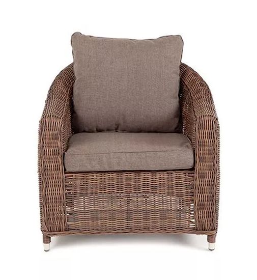 "Кон Панна" кресло из искусственного ротанга, цвет коричневый