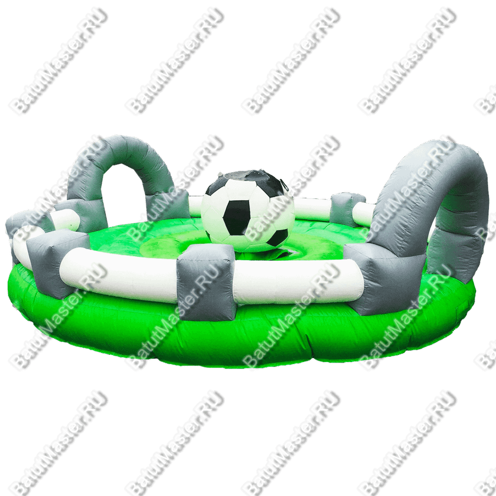Надувной аттракцион Родео, мяч+батут, "Футбольный мяч", круглый, 6*6*3 м