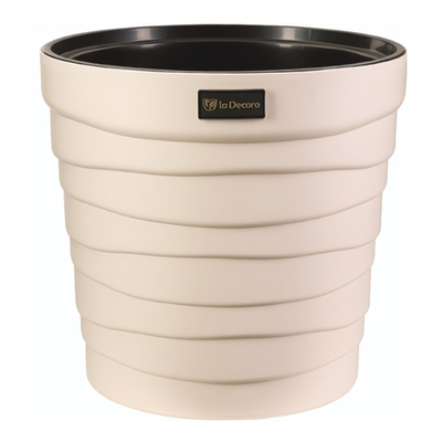 Кашпо "Бархан" со вставкой (12л) Цв. Кремовый (Арт.КШ-0547)