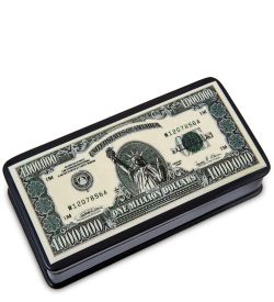 Народные промыслы ШК-19/52-A Шкатулка-купюрница в технике декупаж «ONE MILLION DOLLARS» (18х9х4)