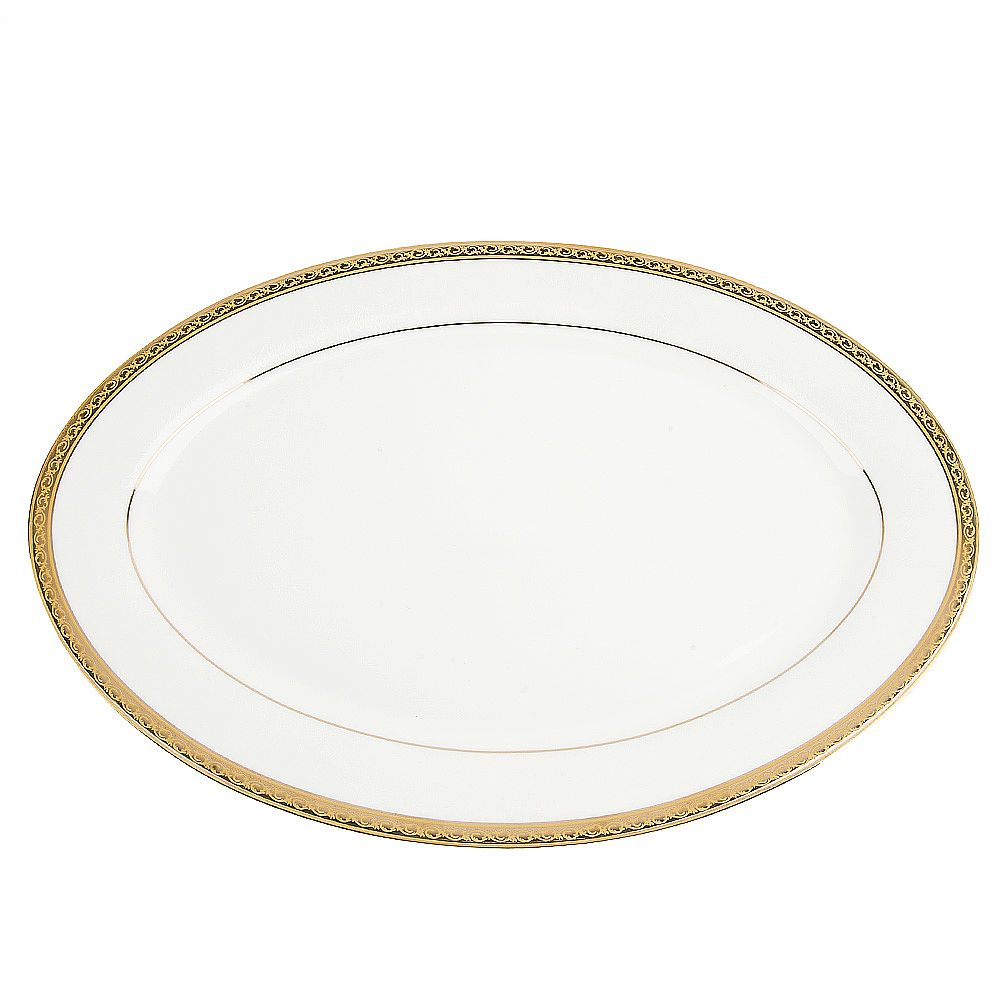 Блюдо сервировочное "Красота" 35*24*2см. (фарфор) (подарочная упаковка)