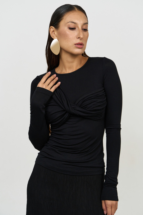 Лонгслив драпировка