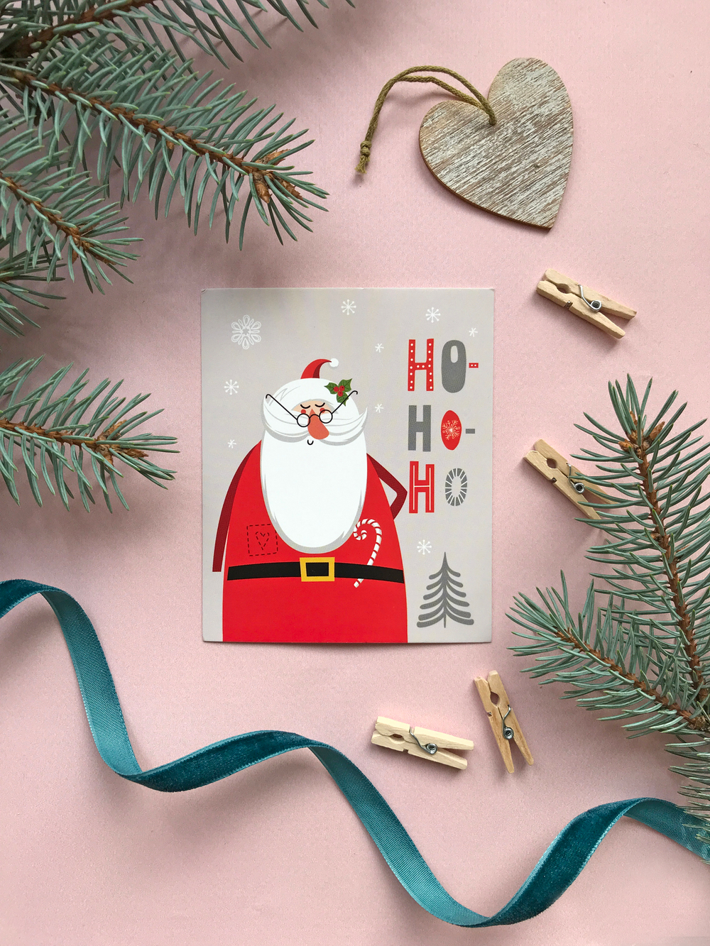 Открытка мини «Хо-хо», 8,8 х 10,7 см