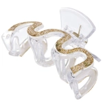 Заколка - краб для волос на блистере «FANTEO», шесть цветов в ассортименте, 9см